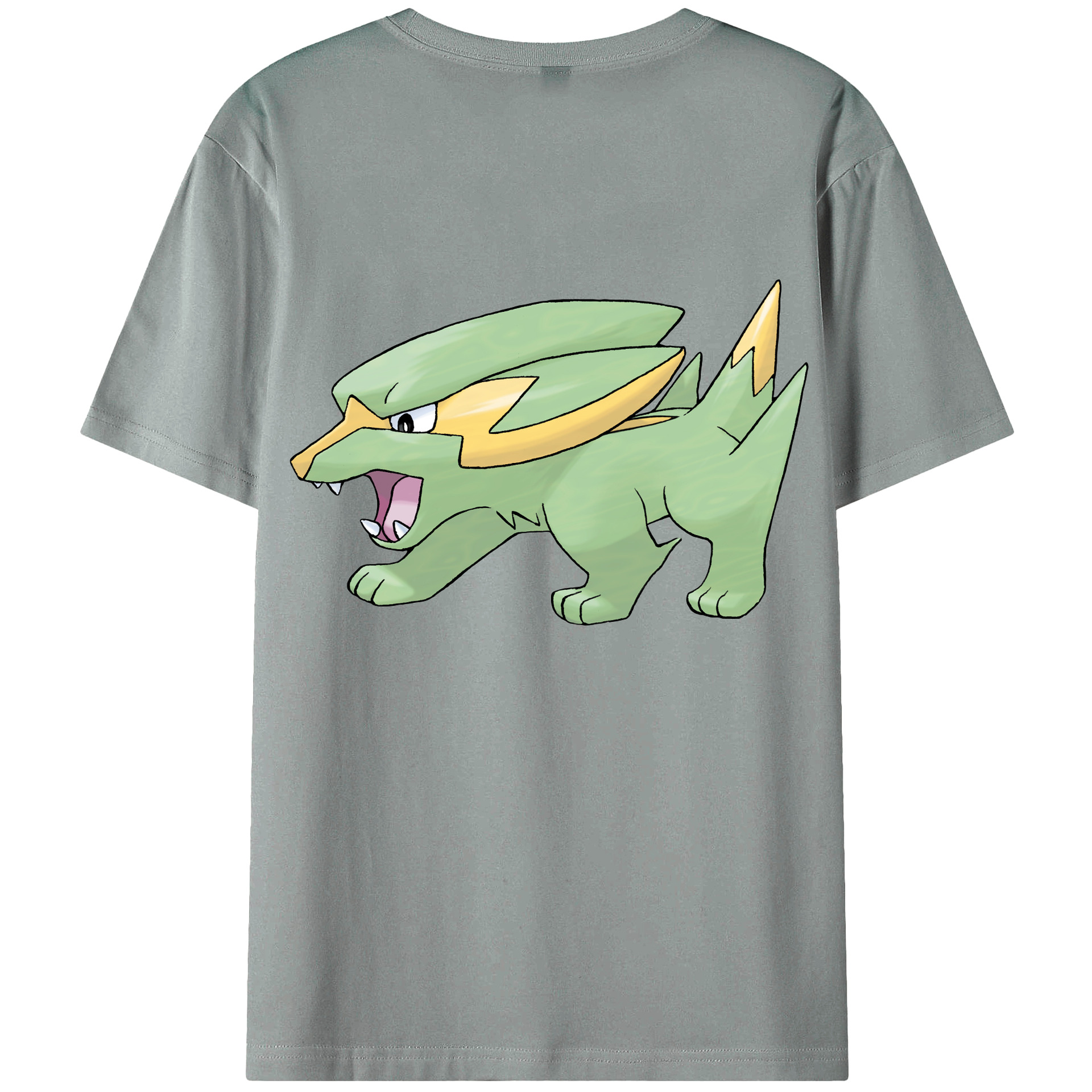 （画像用） ポケットモンスター Pokémon 綿100％ メンズ半袖Tシャツ（バックプリント） 通気性